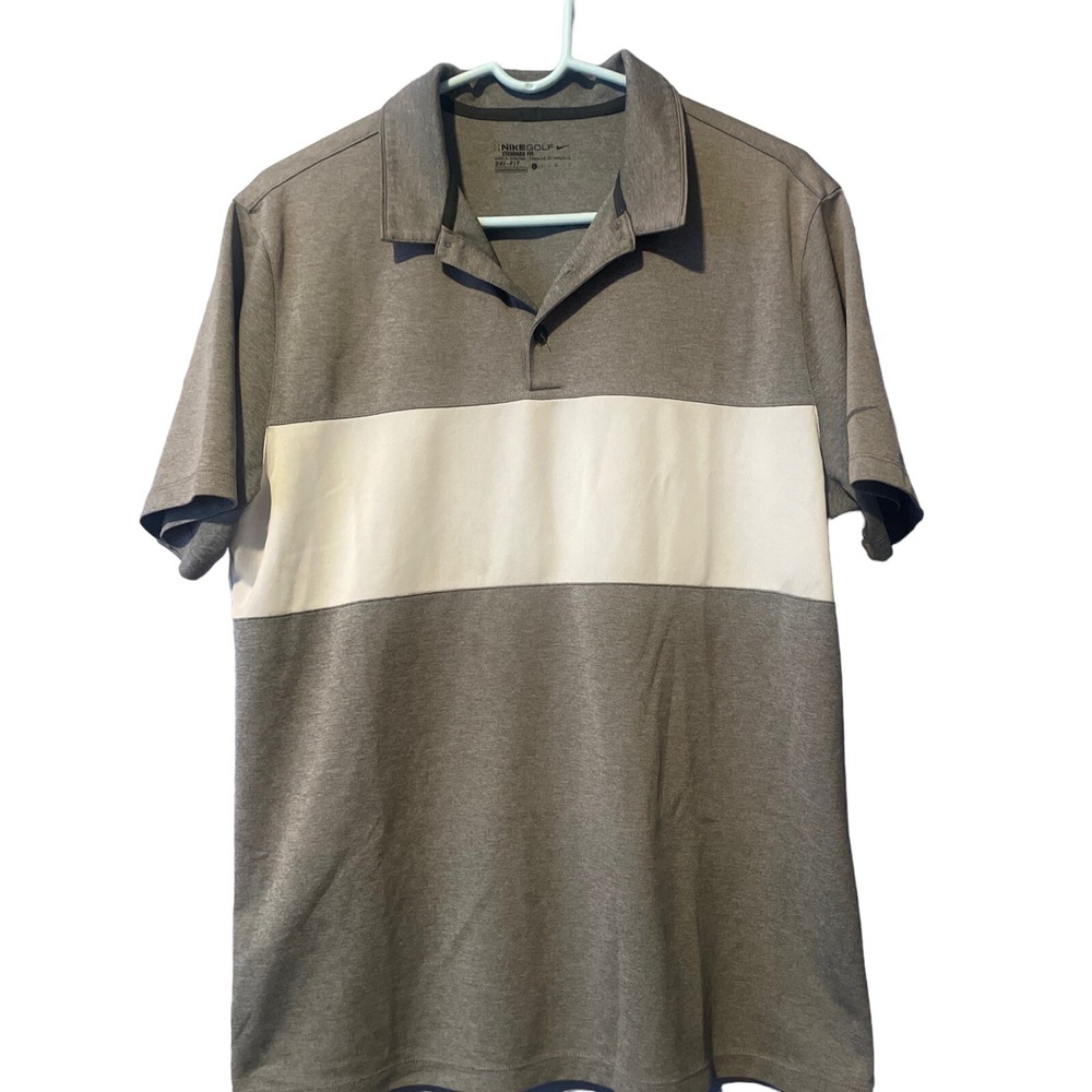 Men's Nike Dri Fit Golf Large Gray Polo